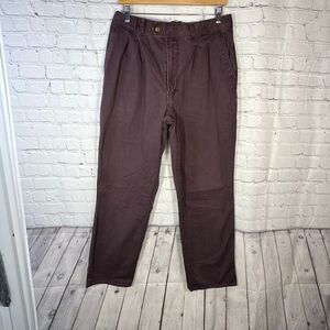 Vintage Bugle Boy Pleated Pants Men's Purple Maroon W36 x L32